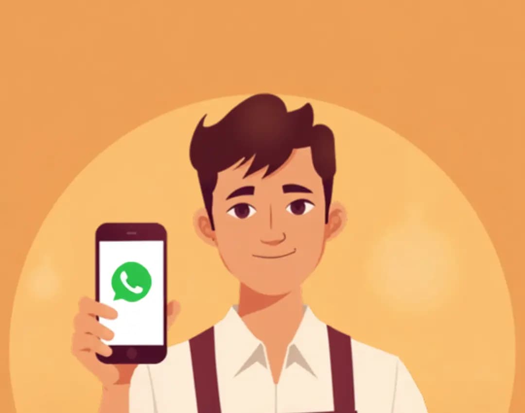 WhatsApp chat showing a restaurant menu catalog, cart and order confirmation